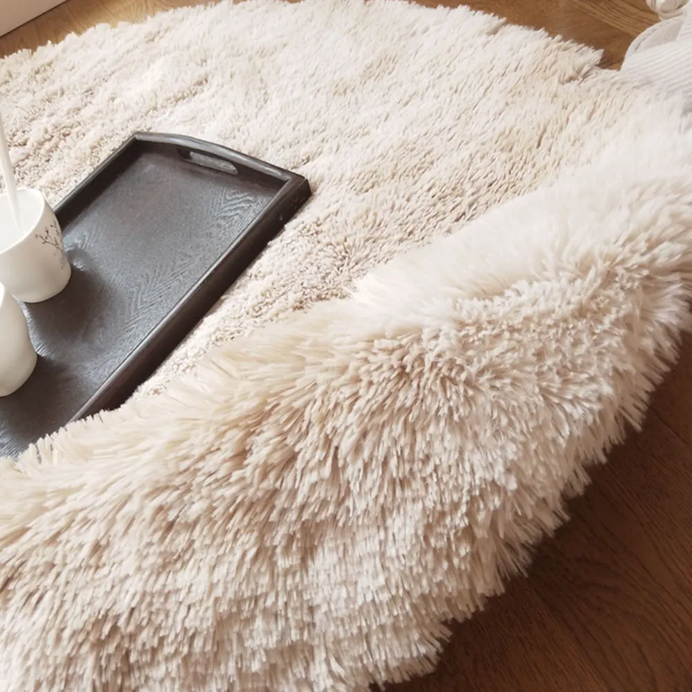 Ковер из полиэфирного волокна, пушистый коврик для пола, коврик для гостиной, спальни, отеля, мохнатый, противоскользящий, теплый