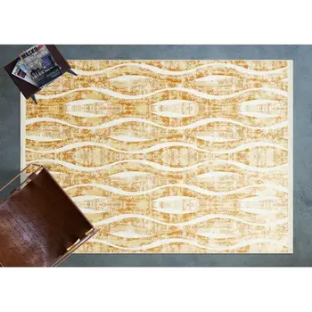 

Apex Lucca 3 'x 7' Polypropylene Yellow Runner Rug