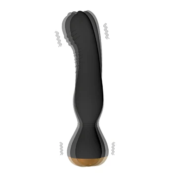 FAAK silicone wand vibrator powerful usb recharge double head vibrating anal plug clit masturbate prostate massage anal dildo 3