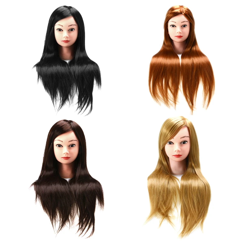 

60CM Hair Training Head Mannequins Salon Hairdressing Hair Styling Makeup Braided Hairstyle Practice Hair Styling Accessories