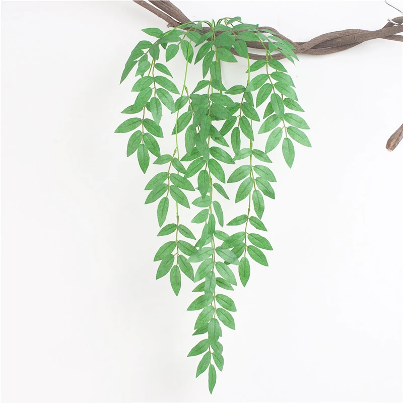 Tanie Sztuczna roślina winorośli ściana wisząca symulacja Rattan liście gałęzie zielona sklep