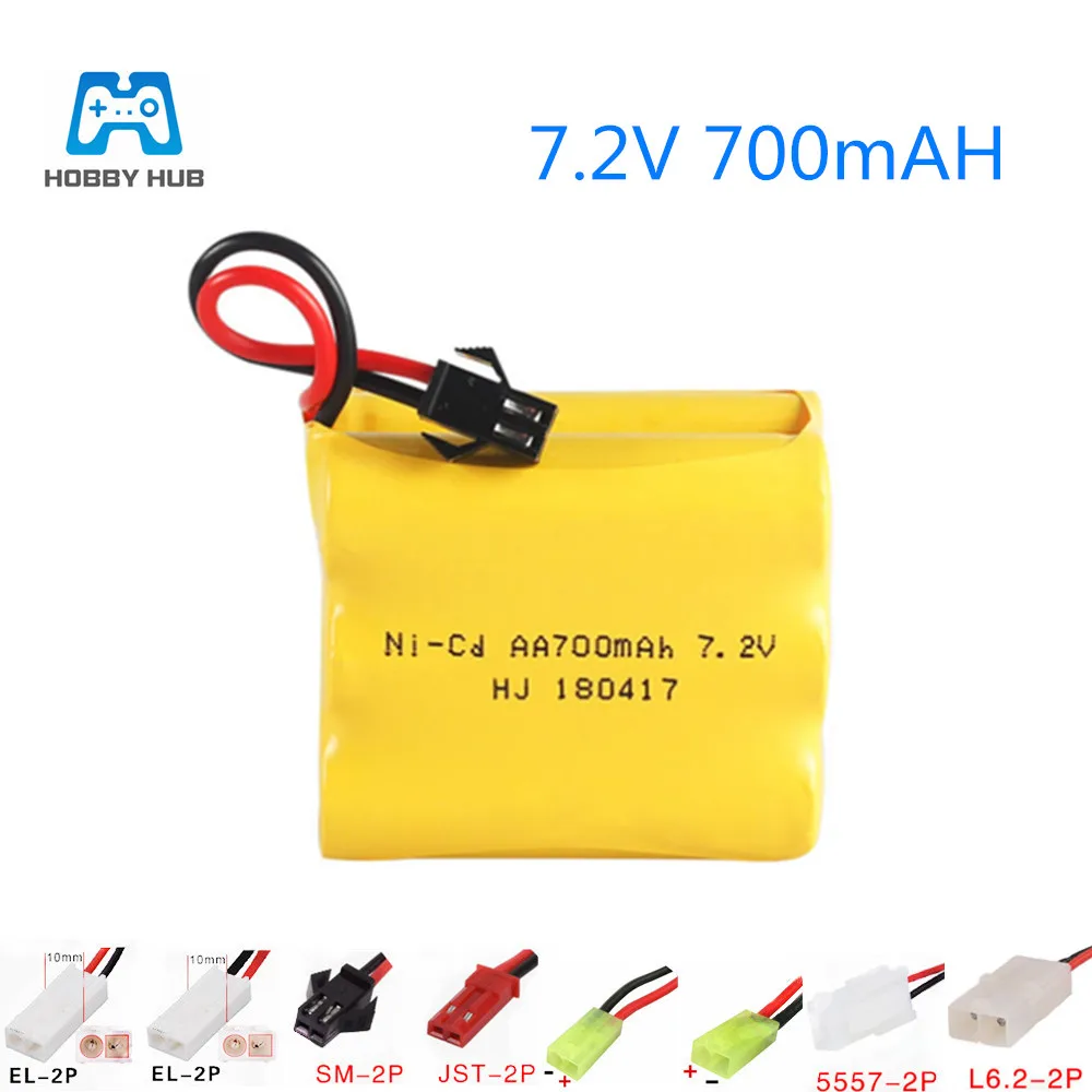 

Hobby Hub 7.2v 700mah AA NI-CD Battery Rechageable battery for RC electric ship robot Tank 7.2 v 700 mah Battery Electric toys