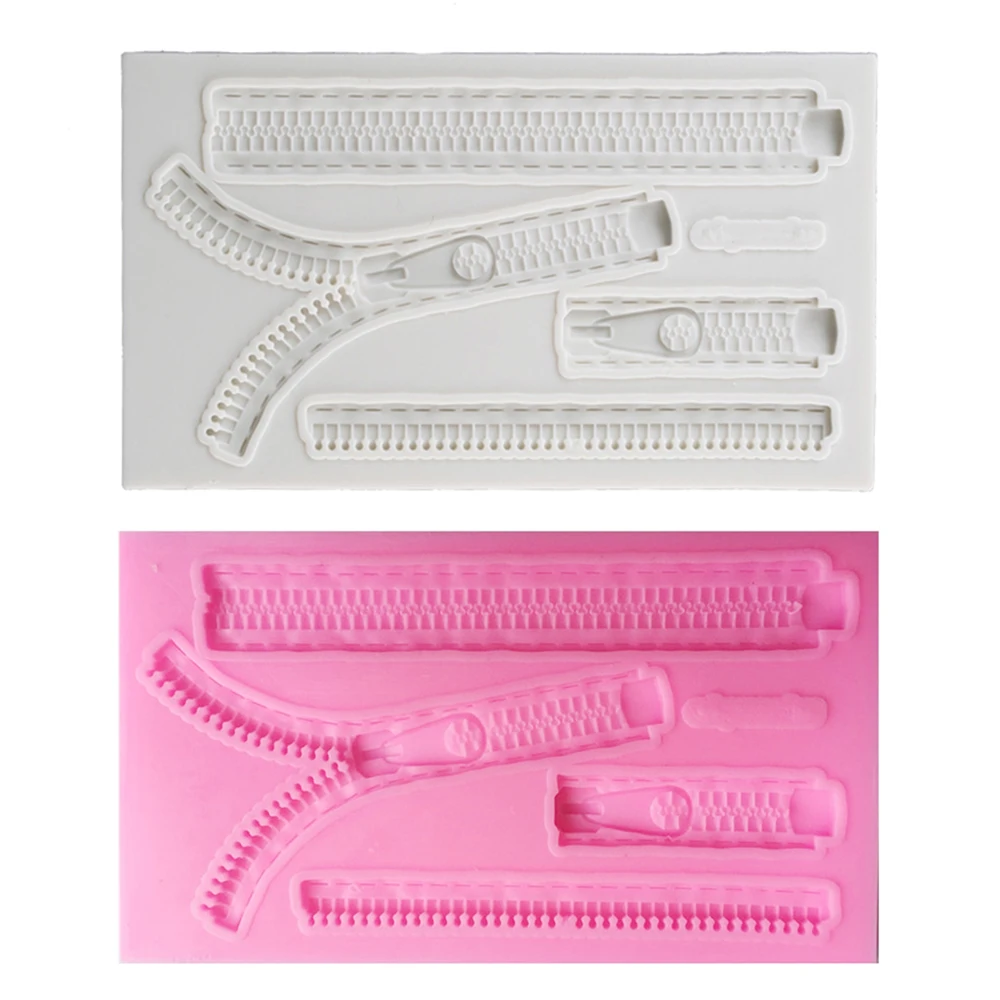 

Zipper Shape Craft Fondant Cake Silicone Mold Chocolate Candy Molds Cookies Pastry Biscuits Mould Cake Decorating Baking Tools