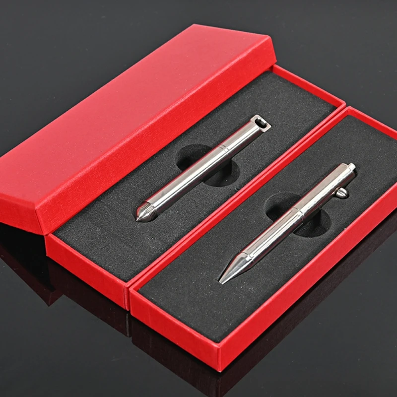 1 PieceTitanium Keychain Pen Carry-on Compact Outdoor Tool Pen Keychain  Ballpoint Pen - AliExpress