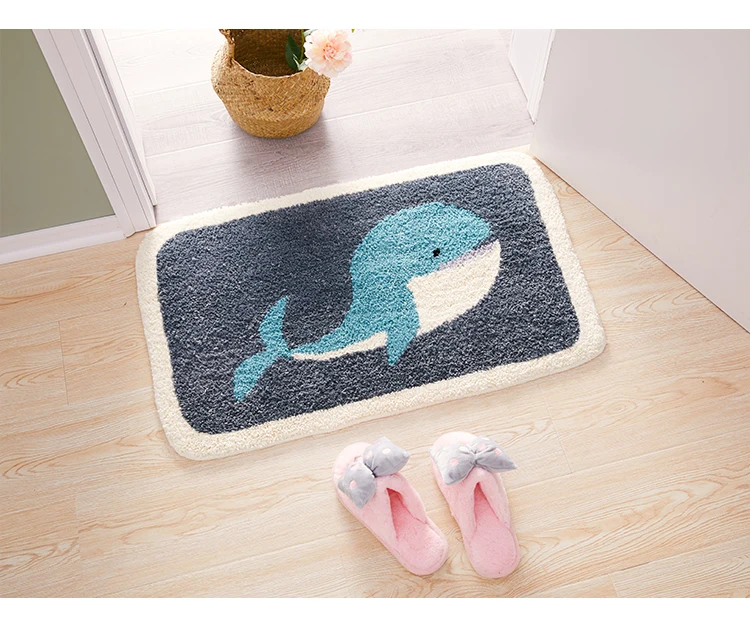 1 шт. мультяшный милый коврик для ванной комнаты двери бибулочного туалета