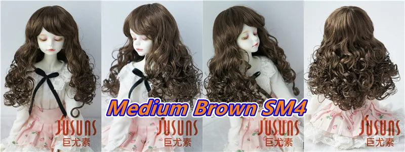 JD311 1/6 1/4 1/3 Synthetic mohair BJD wig 6-7inch 7-8inch 8-9inch Long European wave Doll hair YOSD MSD SD DOD Accessories