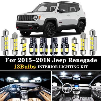 

13pc x canbus error free Car LED bulb Interior Dome Map Light Kit package 2015-2018 For Jeep Renegade License plate lamp