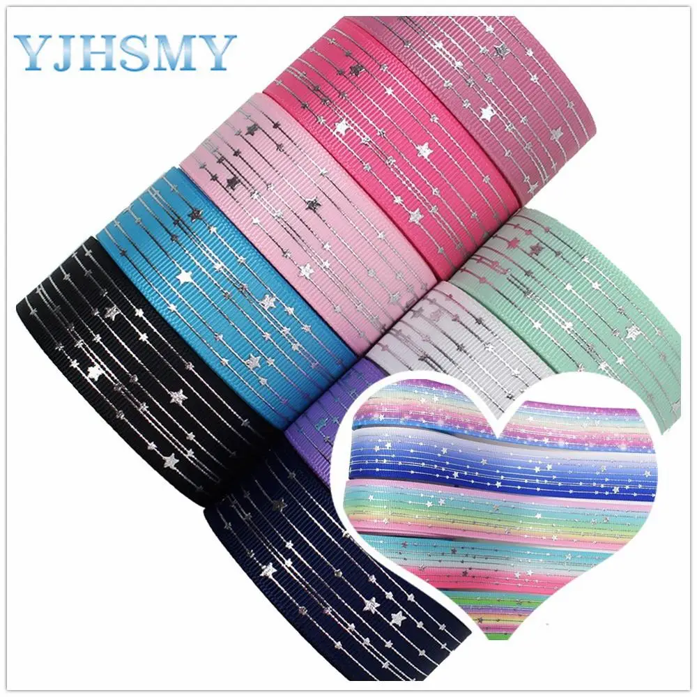 YJHSMY I-191211-2748 25 мм 10 ярдов Красочные градиент любовь бронзовые корсажные ленты, сделай сам лук кепки, День Святого Валентина вечерние украшения