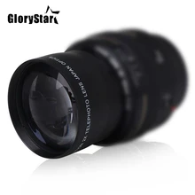 Glorystar 52mm 2.0x lente telefoto para nikon d7100 d5200 d5100 d3100 d90 d60 & outras lentes da câmera dslr com 52mm linha de filtro