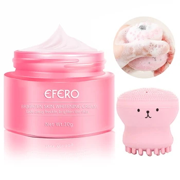 

Whitening Freckle Cream Remove Melasma Acne Spots Melanin Peptide Anti Aging Snail Face Cream Cosmetics Cleaning Face Brush