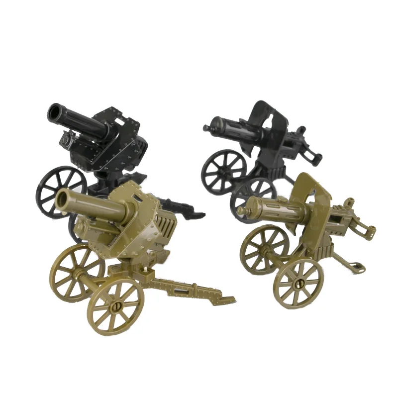 WW2 военные пушки модели оружия строительные блоки игрушки аксессуары для солдат