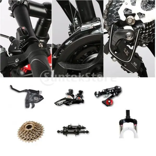 Women Men Folding Mountain Bike MTB Commuting Bicycle Integrated Wheel Road Town Tour Bikes Basket Commuters Urban Cycle 26inch