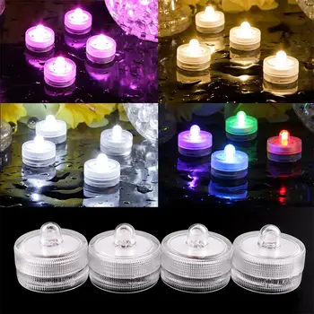 

4X Submersible Underwater LED Vase Floral Tea Light Party Wedding Decoration