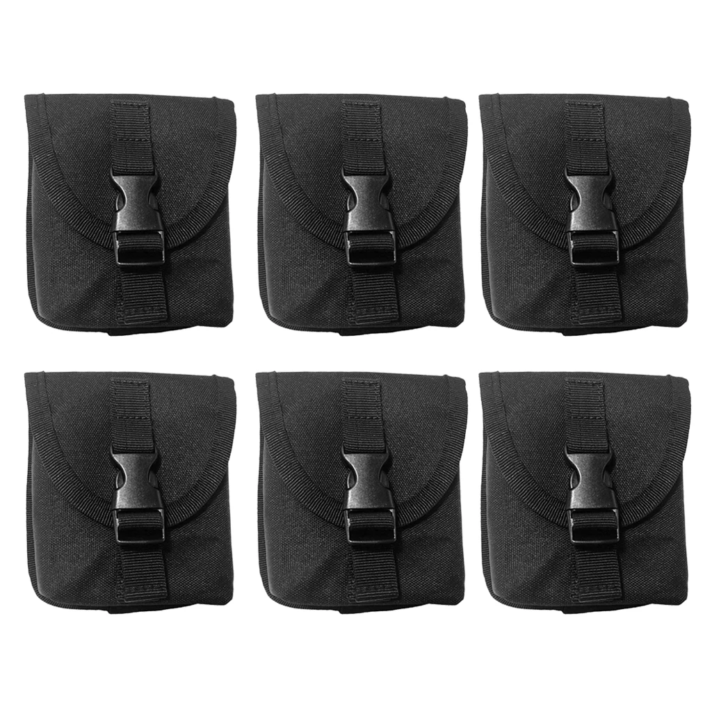 6pcs Durable Diving Weight Pocket Strong Replacement Dive Belt Pouch Pack