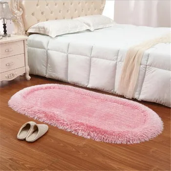 

Thicken Encrypted Stretch Silk Oval Living Room Bedroom Coffee Table Bedside Carpet