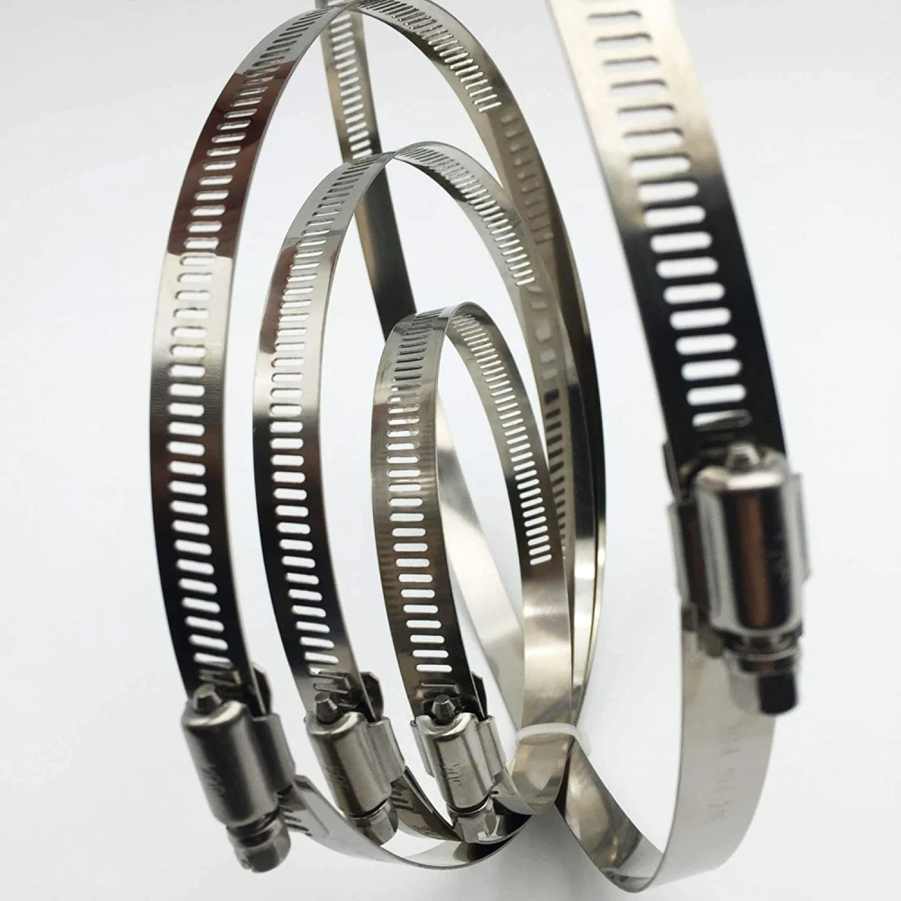 Hoses Clamps 6-311mm Adjustable Stainless Steel Fuel Line Clamp for Air Water Tube Plumbing Automotive Mechanical Pipe Clips