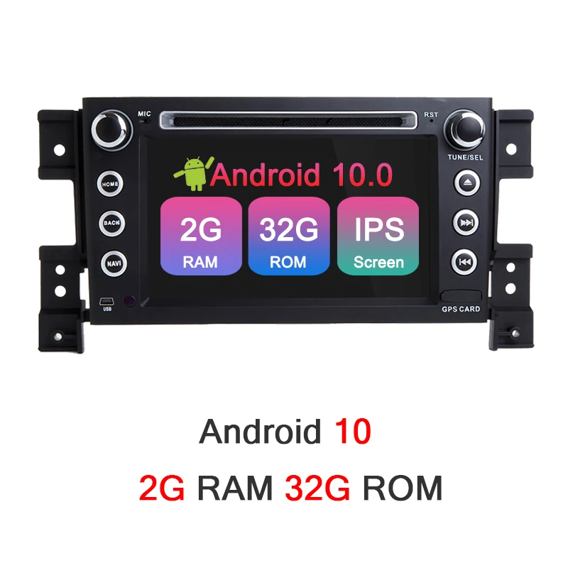 Android 10 2G 32G AUTOTOP 2 Din Android 10,0 " автомобильный dvd-плеер радио для Suzuki Grand Vitara 2007-2013 DVD gps головное устройство Автомобильный мультимедийный навигатор - Цвет: Android 10 2G 32G