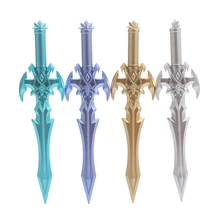 H05B – stylo à Gel pour enfants et étudiants, stylo d'écriture noir, Design épée créatif, écriture en douceur, rechargeable, classe, récompenses, cadeau