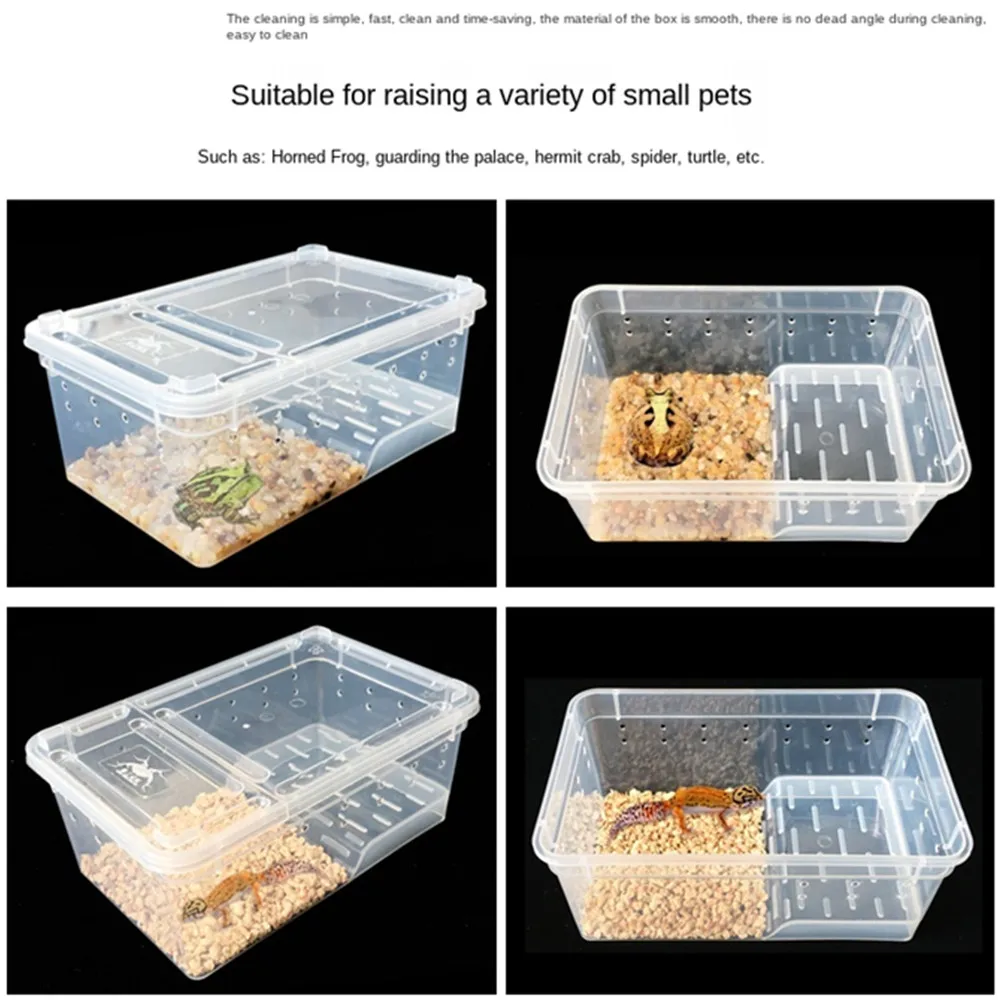 

Reptile feeding box amphibious feeding box palace guard ciliary horn spider insect turtle player snake anti escape ant farm