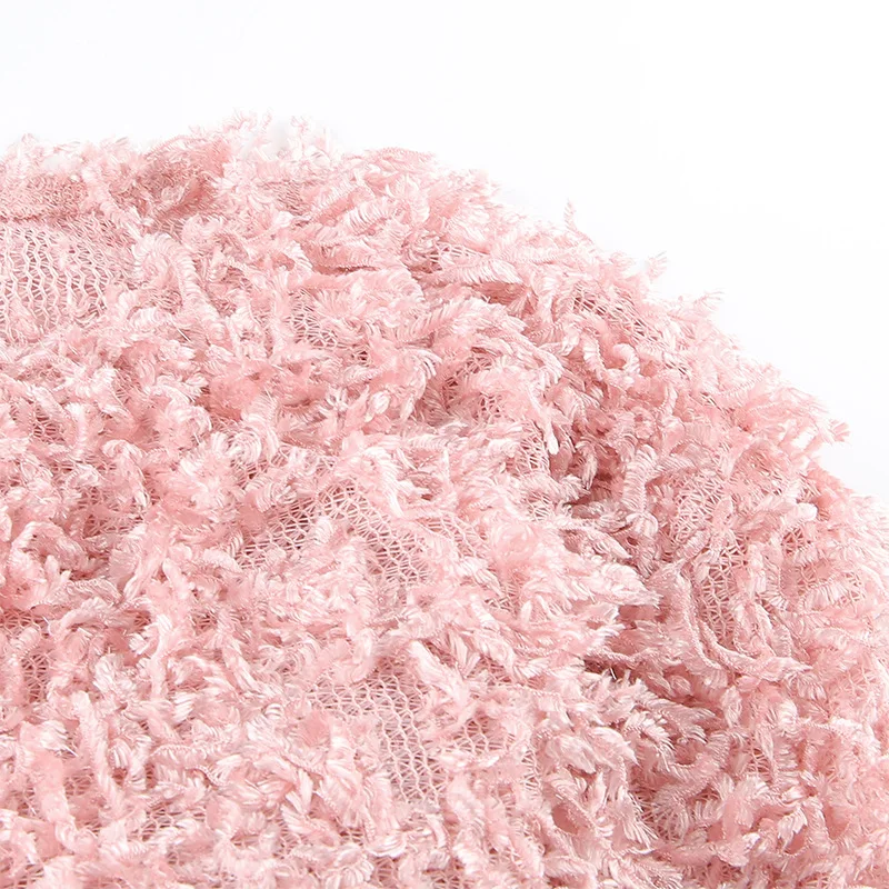 Goocheer новинка осень зима пушистый розовый свитер женский пуловер Модные укороченные топы мягкие свитеры свитер с длинными рукавами