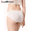 SuyaDream 3pcs/lot Women Panties 100% Natural silk Briefs Mid-rise Underwear Health Underpants 2022 New Everyday wear Intimates ► Photo 1/5