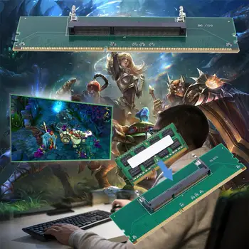 

Laptop 200 Pin SO-DIMM to Desktop 240 Pin DIMM DDR3 Adapter 5 Mb/s Memory RAM Connector Transfer Card Computer