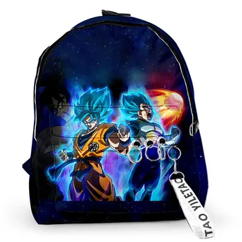 

Super Dragon Ball Son Goku Backpack School Bags Mochila Travel Bags Ribbon Ring Circle Backpack Small bags Boys Girls Cartoon