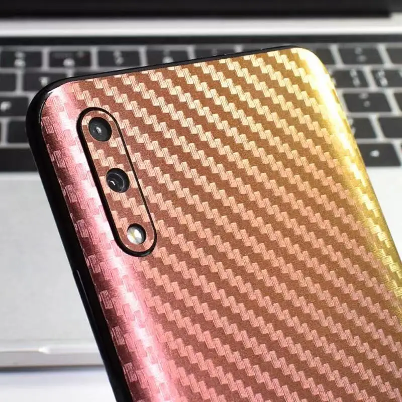 10 шт. для huawei honor 9x/8x pro 3D градиентное углеродное волокно полное заднее покрытие Наклейка защитная пленка для телефона