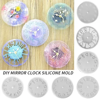 

Silicone Clock Expoxy Mold Multifunction Pendant Jewelry Accessories Handcraft Jewelry Clock Craft Making Mould Round 1Pcs