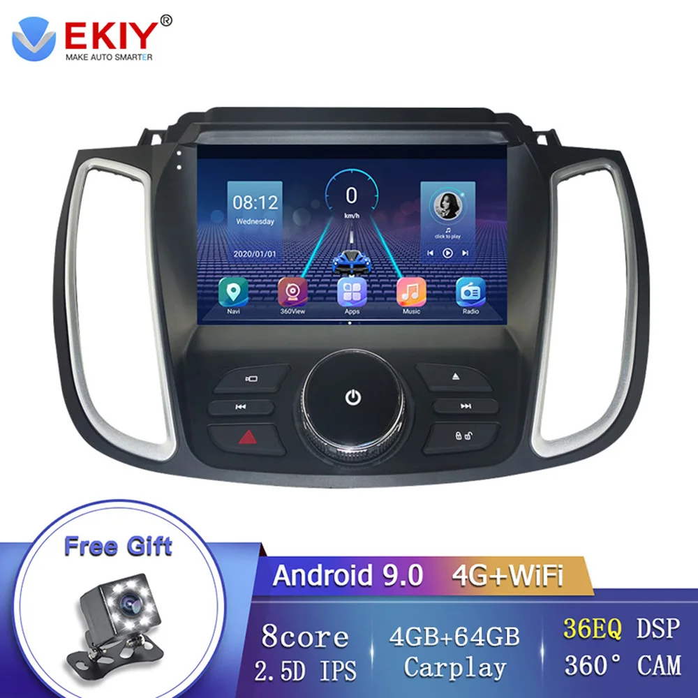 EKIY 36EQ DSP для Ford Kuga 2 Escape 3 2012-2019 Android 9 0 автомобильный Радио мультимедийный плеер