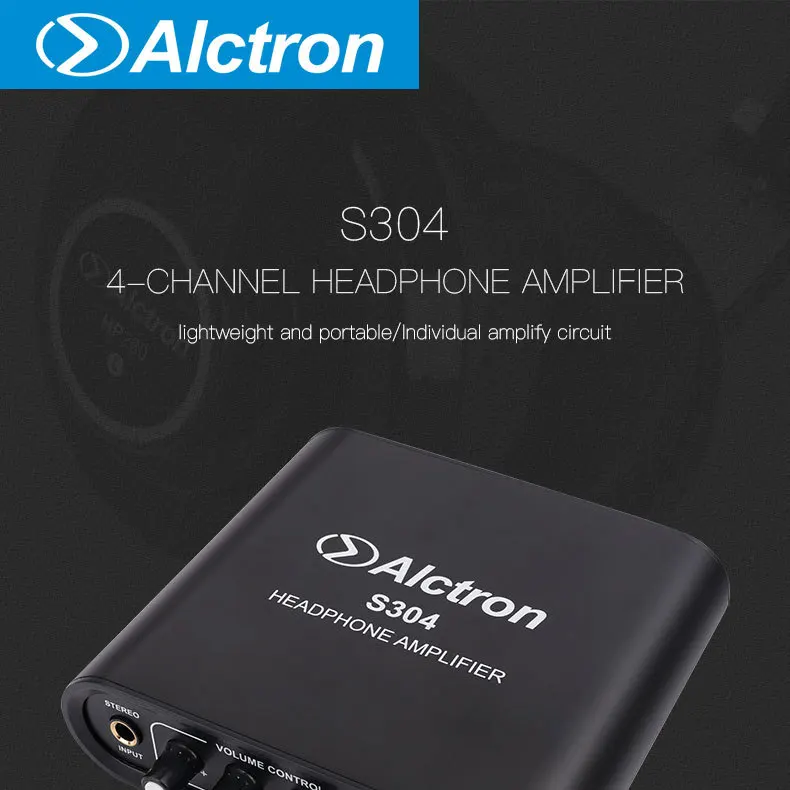 Alctron Portable 4 channel Headphone Amplifier S304 Independent Headphone Distributor Professional Recording Studio Reduce Mix
