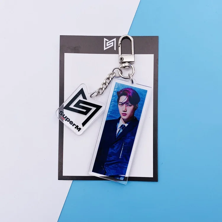 K-pop SUPER M SuperM(TAEMIN EXO NCT WAY V) Сеульский всплывающий официальный брелок MARK Keyring KAI Подвеска Аксессуары - Цвет: As shown