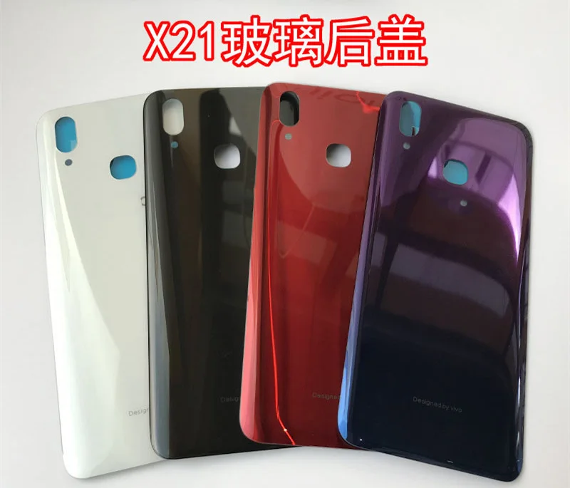 Крышка батарейного отсека задняя крышка с отверстием для Vivo X21 стеклянная Корпус