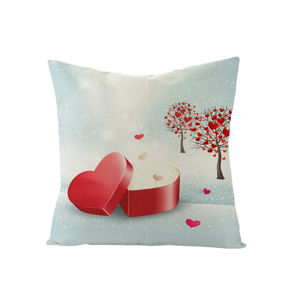 Комплект из 4 предметов «любящее сердце» дерево квадратная Подушка Чехол для подушки на диван-кровать для дома, украшенное чудесным домашняя наволочка Текстиль