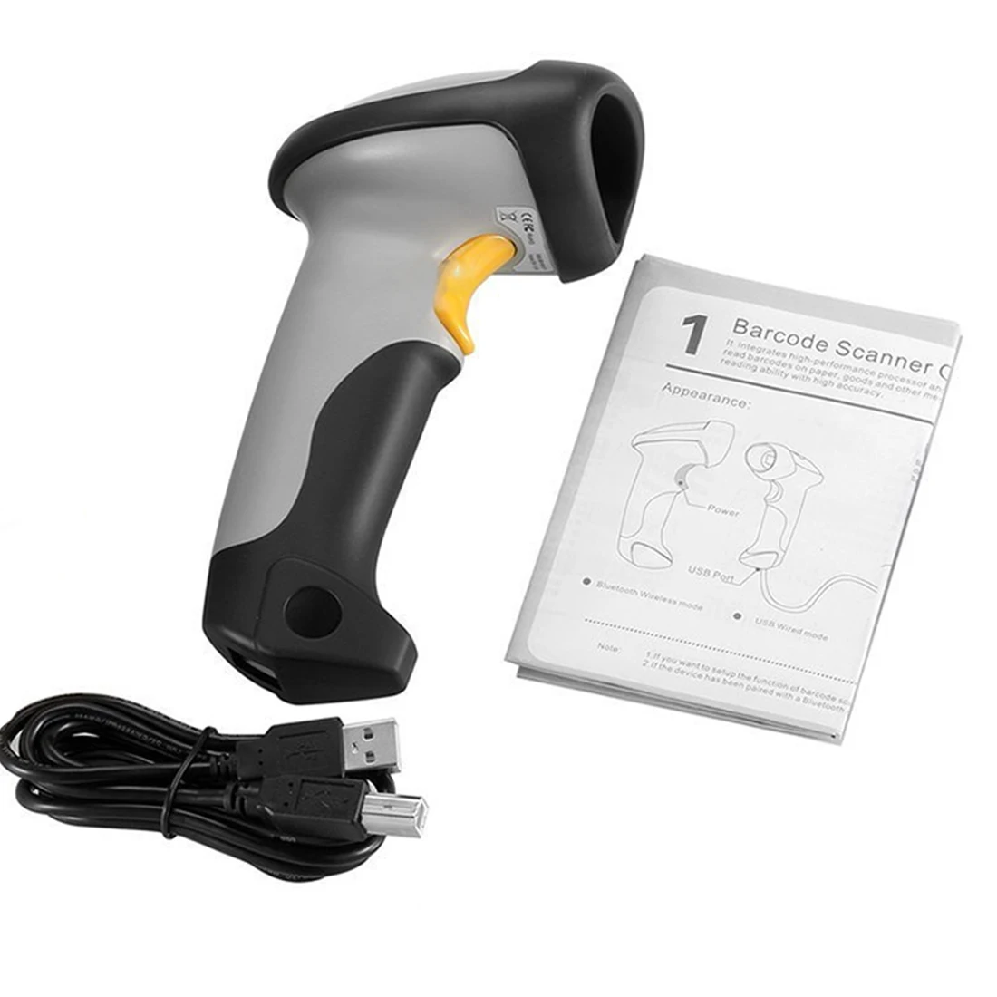 

Etmakit Handheld Barcode Scanner Bluetooth Wireless 1D Bar Code Reader For Android/iOS