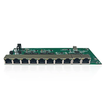 

10 port 10/100M reverse PoE switch 8 port reverse poe switch pcb board 100M Switch vlan