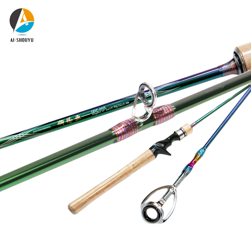 

AI-SHOUYU Solid Tip L Power Trout Lure Rod Light Weight 1.8m 1.98m 2.1m Fast Action 2-10g 2-8lb Carbon Spinning/Casting Rod Pole