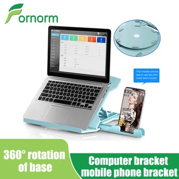 

Height Adjustment Laptop Stand For Macbook Pro Notebook Support 360 Degree Rotating Bottom Computer Stand Riser Cooling Pad