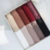 Nouveau foulard en mousseline uni pour femme, prêt-à-porter, hijab instantané, châle musulman, hijabs islamiques, écharpe arabe, foulards pour la tête
