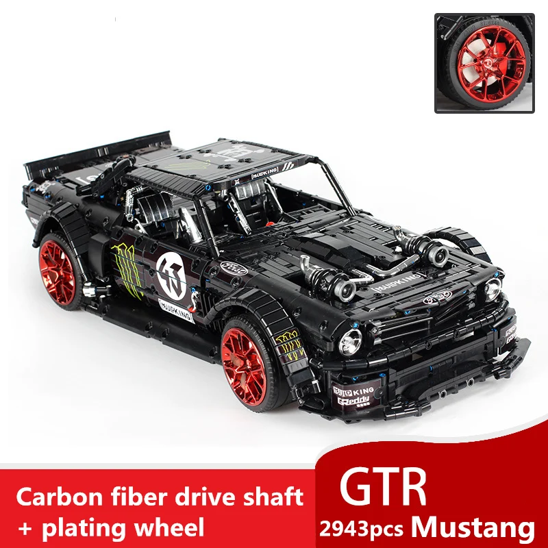 Новый 1965 GTR Forded Mustang Hoonicorn Racing Car Technic 20102 строительный блок кирпичи игрушки
