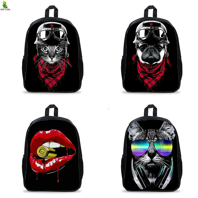 Животные изображения рюкзаки с оттисками следов 16 дюймов школьные ранцы для
