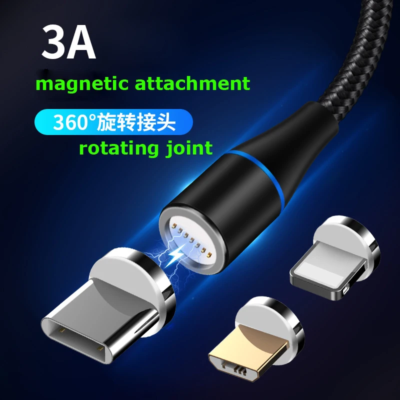 

magnatic attachment round toe data cable 7 touch points for huawei samsung xiaomi