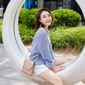 

Multi-function handbag solid color mobile phone diagonal cross coin purse 2019 new fashion PU small square bag