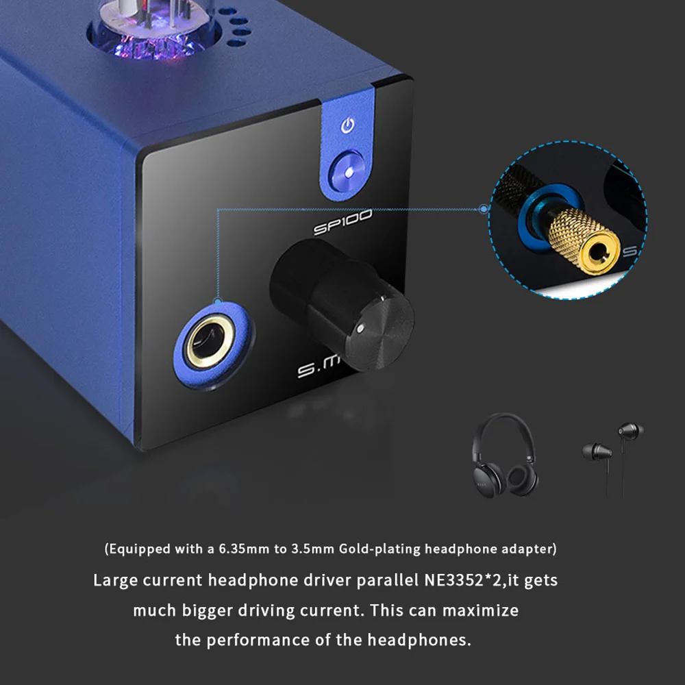 Трубчатый усилитель для наушников SMSL SP100 HiFi 6N3 мощный Hi End стерео управление
