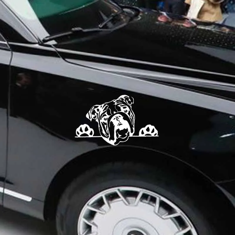 YJZT 16,2X9,7 см Olde английский Bulldog Bully наклейка с собакой винил забавная наклейка для автомобилей узор черный/серебристый C24-1576