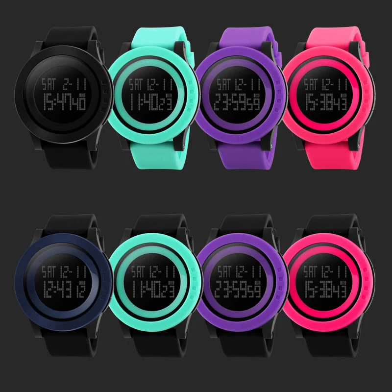 

TurnFinger Fashion Couple Electronic Watch Multifunctional Sports Outdoor Mountaineering Waterproof LED Luxury Beautiful Gift