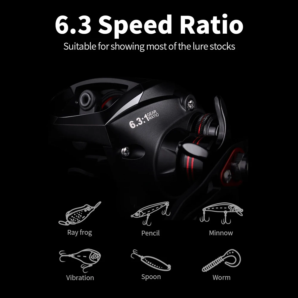 JOYMODE baitcasing Reel 12+ 1BB 7,0: 1 высокоскоростная углеродная 5,5 кг водонепроницаемая катушка для ловли карпа