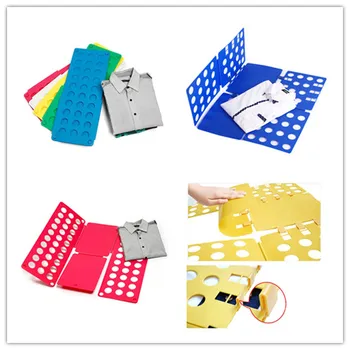 

1pc Plastic Colorful Multifuncitonal Children Clothes Folding Board Save Time Magic Fast Speed T-Shirt Clothes Easy Fold
