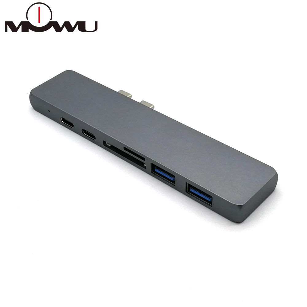 USB-C концентратор к HDMI адаптер Thunderbolt 3 USB C Узловая док-станция с USB 3,0 концентратор PD TF SD кард-ридер для MacBook Pro