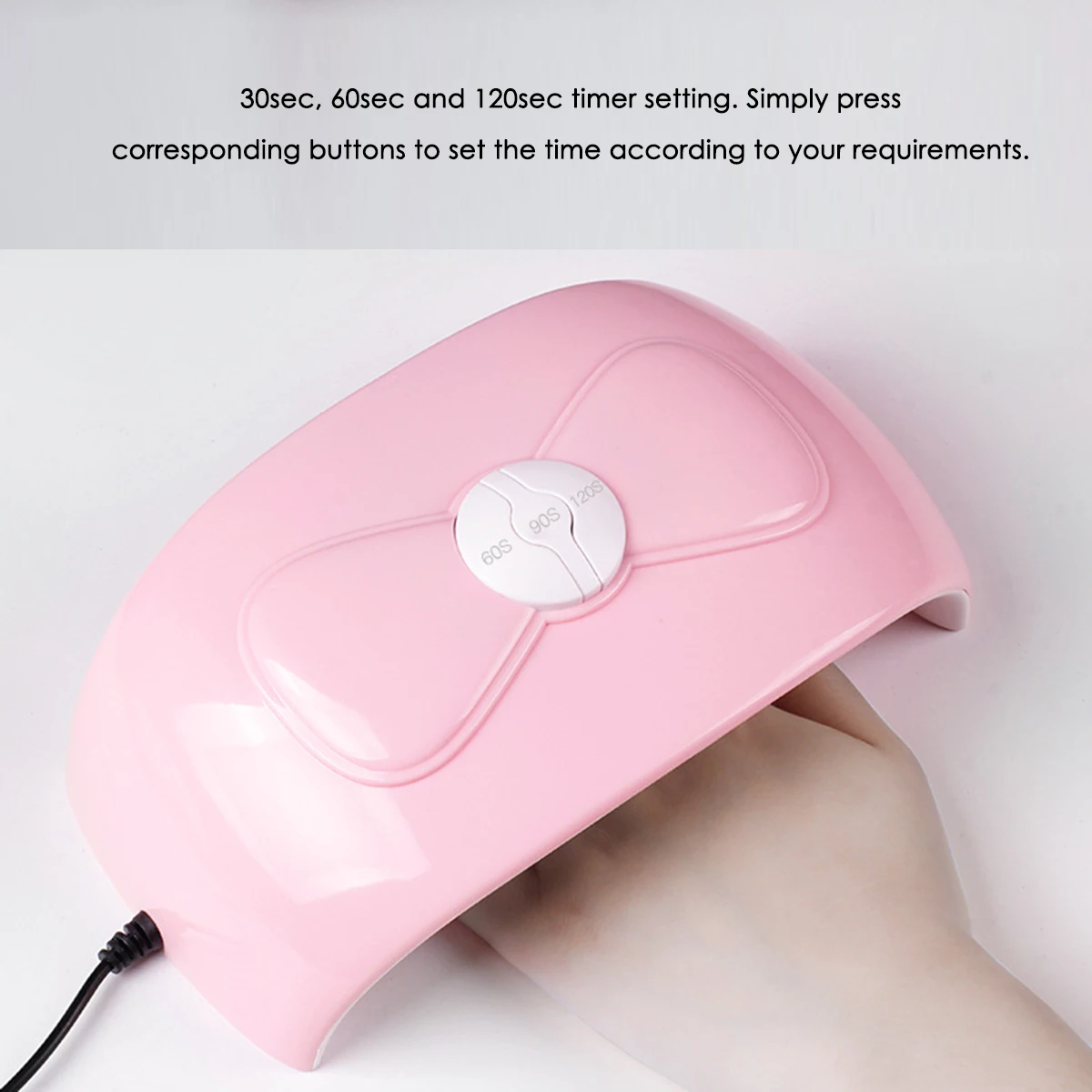 УФ лампа для сушки гель лака ногтей с 3 настройками таймера и автоматическим